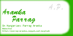 aranka parrag business card